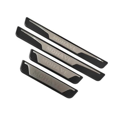 4 Uds. De plástico de acero inoxidable para KIA Mohave 2008-2019, accesorios para coche, alféizar de puerta de coche, Pedal, cubierta de placa de desgaste de bienvenida