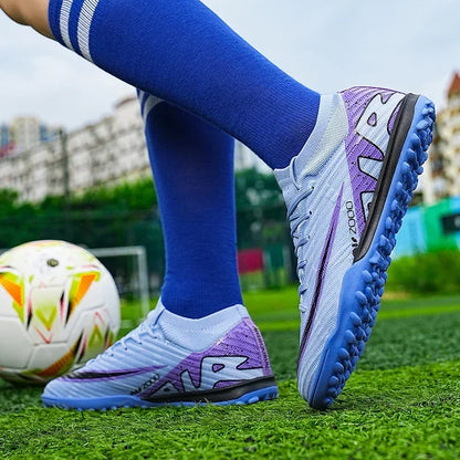 Nuevas zapatillas de deporte para hombre, botas de fútbol, botines de fútbol de caña media, zapatos de fútbol antideslizantes de alta calidad, superventas, FG/TF, fútbol sala interior