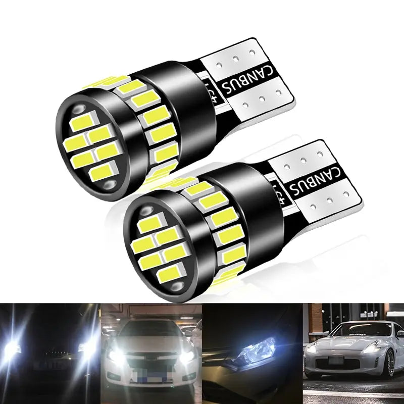 Bombillas Led Canbus para Interior de coche, lámpara de posición de estacionamiento, luz de lectura de cúpula de mapa, W5W T10 21SMD, 2 uds.