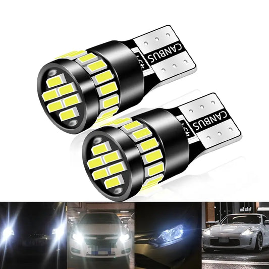 Bombillas Led Canbus para Interior de coche, lámpara de posición de estacionamiento, luz de lectura de cúpula de mapa, W5W T10 21SMD, 2 uds.