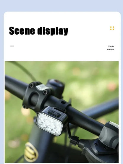 BUCKLOS luz trasera de bicicleta luz delantera 1100mAh LED COB lámpara de bicicleta impermeable USB recargable Mtb luces traseras de bicicleta de carretera piezas de bicicleta