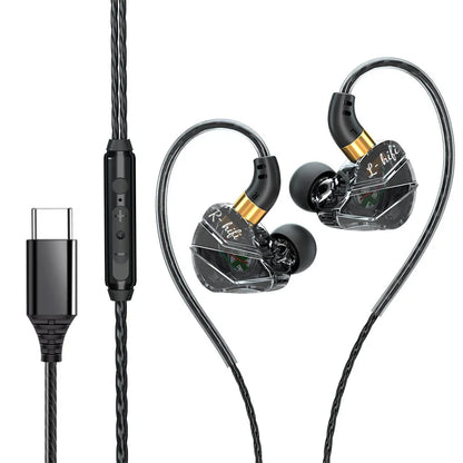 OLAF 3,5mm Jack tipo C enchufe auriculares con cable auriculares de graves HIFI auriculares intrauditivos Gamer auriculares manos libres para Xiaomi Huawei Samsung