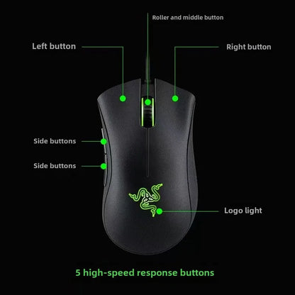 Razer Deathadder Viper Standard Edition 6400 Ratón para juegos con cable Nuevo esports LOL