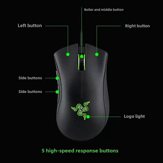 Razer Deathadder Viper Standard Edition 6400 Ratón para juegos con cable Nuevo esports LOL