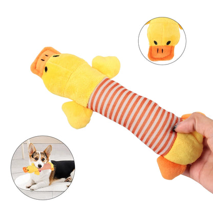 Apto para todos los mascotas, juguetes de lana para perros y gatos, muñecas populares con sonido para masticar, elefante, pato, cerdo, mascota, divertidos juguetes de peluche