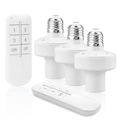 Control remoto inalámbrico E27 portalámparas portalámparas 20M de alcance para bombillas LED portalámparas Kit de interruptor de luz inalámbrico AC180-250V