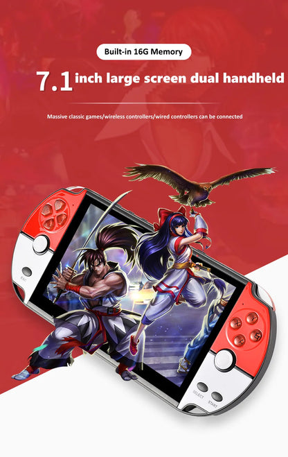 X40-REPRODUCTOR Retro portátil para GBA/NES 7,1, 3000 pulgadas, LCD, doble balancín, tarjeta TF