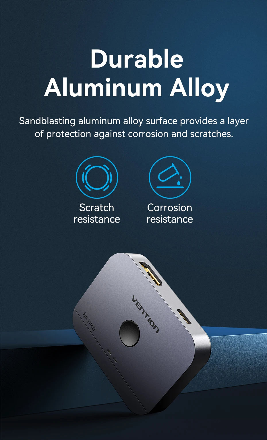 Vention HDMI 2,1 divisor 8K 60Hz 4K120Hz bidireccional 2 en 1 salida para TV Xiaomi Xbox PS4 5 Monitor compatible con HDMI conmutador HDMI