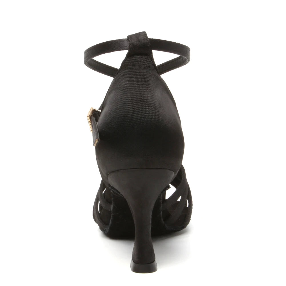 Zapatos de baile latino con suelas de gamuza para mujer, zapatos de baile de Tango Indood, tacones cubanos, tacón alto para fiesta, zapatos de baile de salón, venta al por mayor