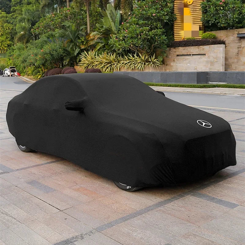 Cubierta completa aterciopelada personalizada para coche, cubierta protectora a prueba de polvo para modelos de coches personalizados