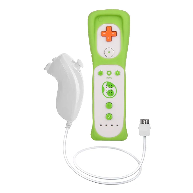 Un par de mandos a distancia con controlador Nunchuck para juegos Wii Control para consola Wii Gamepad inalámbrico con Motion Plus
