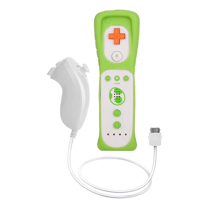 Un par de mandos a distancia con controlador Nunchuck para juegos Wii Control para consola Wii Gamepad inalámbrico con Motion Plus