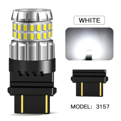 2 uds Canbus luz LED de circulación diurna bombilla DRL 3157 P27/7W T25 para Jeep Compass 2011-2016 Grand Cherokee 2011 2012 2013