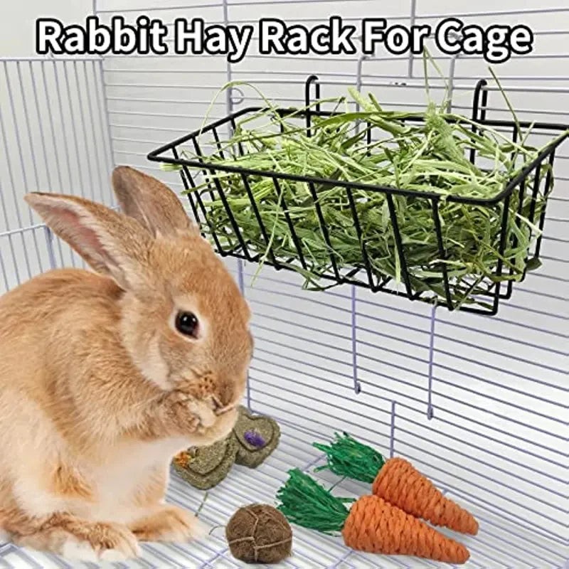 Cesta de comida para conejos, estante para césped, marco de hierba para conejos, alimentador de heno, marco de hierba de primavera para conejos, estante para cuencos de heno, contenedor de comida para mascotas