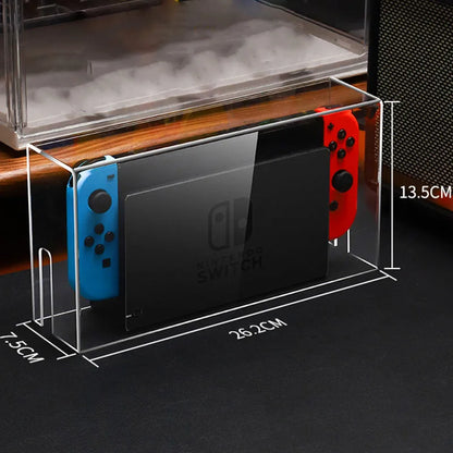 Caja de exhibición, cubierta antipolvo para Nintendo Switch NS, consola de juegos, funda protectora, cubiertas duras acrílicas, accesorios Oled para interruptor