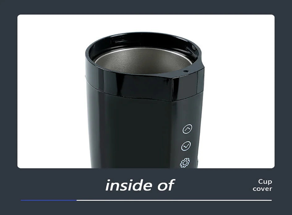 Taza calefactora para coche de 12V y 24V, hervidor eléctrico de acero inoxidable, Control inteligente de temperatura, pantalla LCD táctil, calentador de tazas de café de viaje