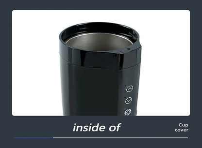 Taza calefactora para coche de 12V y 24V, hervidor eléctrico de acero inoxidable, Control inteligente de temperatura, pantalla LCD táctil, calentador de tazas de café de viaje