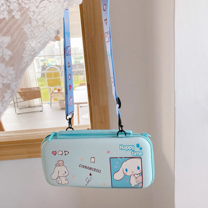 Sanrio Cinnamon Dog para Nintendo OLED silicona suave pintada cubierta anticaída puede dividir NS consola de juegos portátil carcasa protectora