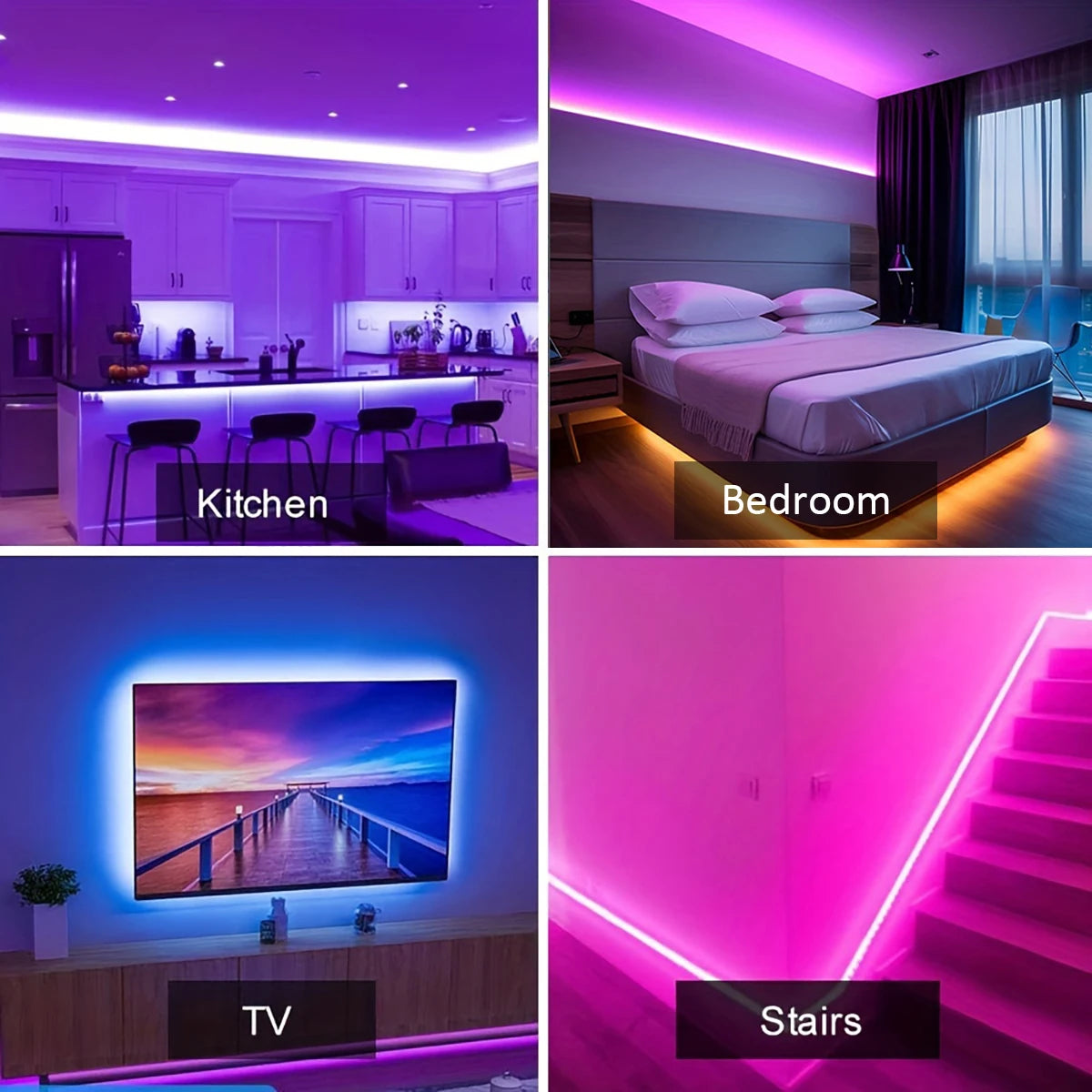 Tira de luces LED de 10m, 20m, 30m, sincronización de música, cinta de luces Led RGB para habitación, decoración de fiesta en casa, retroiluminación de TV, cinta Felxible