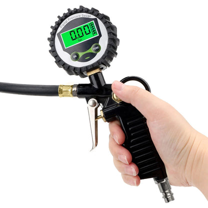 Pantalla LCD Digital para coche, bicicleta, Motor, retroiluminación LED, probador de vehículo, medidor de inflado de presión de aire de neumáticos de la UE