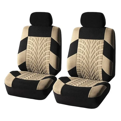Juego de fundas de asiento de coche bordadas, protección Universal para asiento de coche Dacia Duster Sandero Renault Clio Fiat Panda Lancia Ypsilon