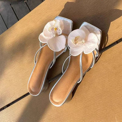 Sandalias De tacón alto para Mujer, zapatos elegantes De diseñador Floral De marca, Sandalias informales a la moda para exteriores, nuevas Sandalias De verano para Mujer