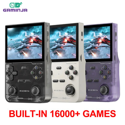 Consola de juegos portátil GAMINJA K36 con pantalla IPS de 3,5 pulgadas, memoria de 64GB, juegos clásicos, consola de juegos portátil de código abierto