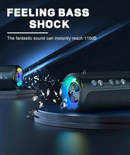 Altavoces Bluetooth Ortizan 40W altavoz inalámbrico portátil para exteriores con graves mejorados 30 horas IP7 altavoz de ducha impermeable Bluetooth 5,3