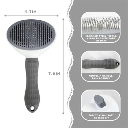 Cepillo para perros y gatos, peine de autolimpieza, removedor de pelo, herramientas de aseo, accesorios para mascotas
