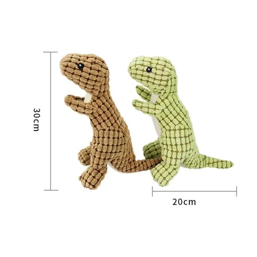 Mascotas perro masticar relleno divertido dinosaurio forma gatos lana de maíz juguete Vocal aplicar al entrenamiento ejercicio simulación Animal Chihuahua juguetes
