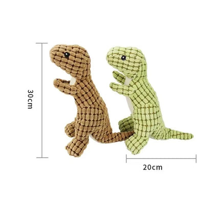 Mascotas perro masticar relleno divertido dinosaurio forma gatos lana de maíz juguete Vocal aplicar al entrenamiento ejercicio simulación Animal Chihuahua juguetes