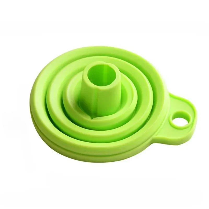 Embudo de silicona telescópico mini embudo de combustible plegable portátil, embudo de combustible multifuncional para accesorios de automóviles y motocicletas