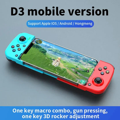 Mando inalámbrico D3 BT5.0, controlador de juego extensible para teléfono móvil, Android IOS, Joystick Eat Chicken Gamepad para PS4 SwitchPC
