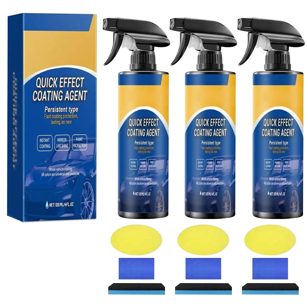 Spray de mantenimiento de abrillantado de coche de secado rápido, 1-5 uds., 120ML, revestimiento cerámico, capa hidrofóbica de revestimiento automático para abrillantado de coches