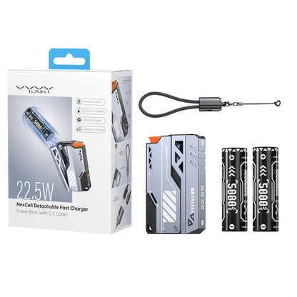 VYVYLABS 30000mAh banco de energía CCC desmontable cargador rápido 22,5 W cargador portátil inalámbrico 21700 PowerBank para batería de repuesto iP 17