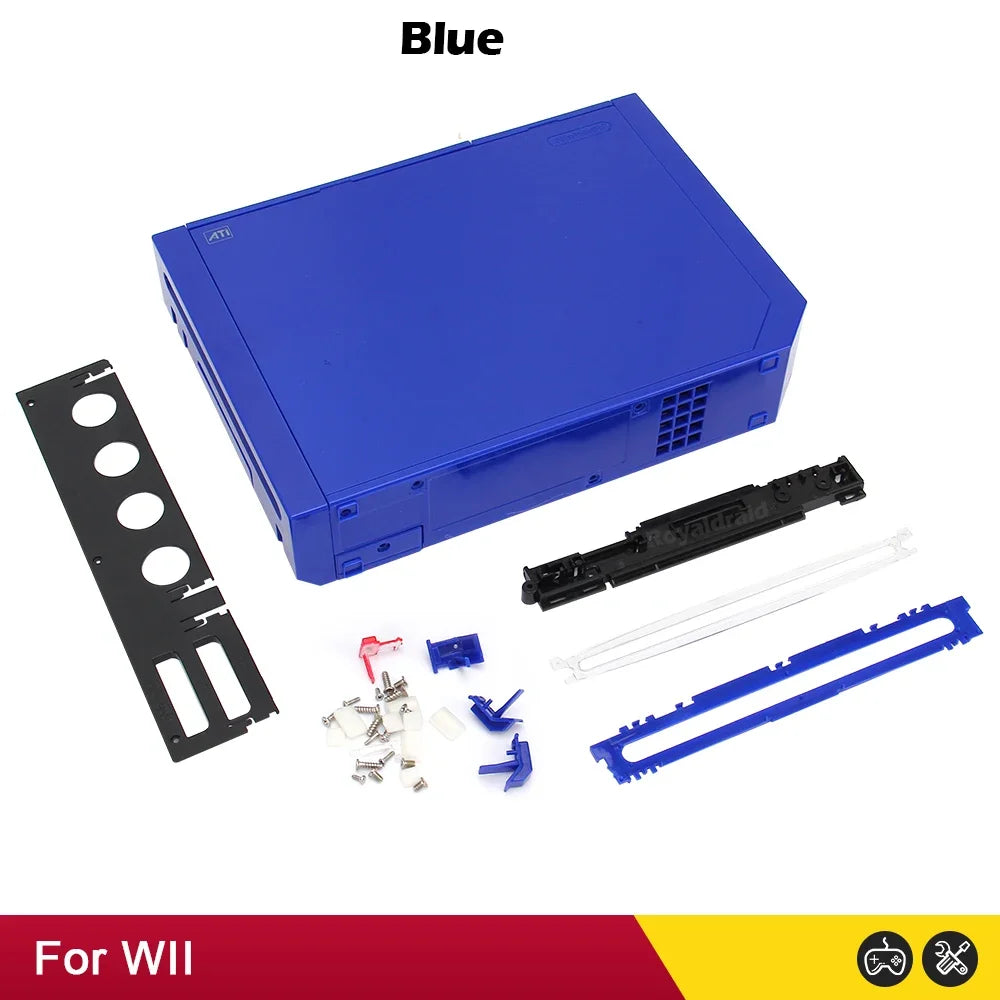 Con cubierta de embalaje al por menor, juego completo de piezas de repuesto de carcasa para consola de juegos Wii, estuche de reparación con botones, 11 colores