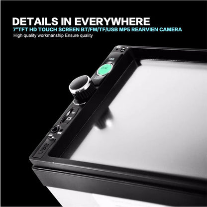Podofo 2 din Radio de coche 7 "HD Autoradio reproductor Multimedia 2DIN pantalla táctil Auto audio estéreo de coche MP5 Bluetooth USB TF FM cámara