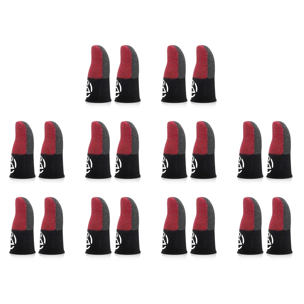 1-20 pares de guantes para el pulgar transpirables con funda para el dedo para móvil, a prueba de sudor, antideslizantes, controlador de pantalla táctil, cubierta para el dedo para juego PUBG
