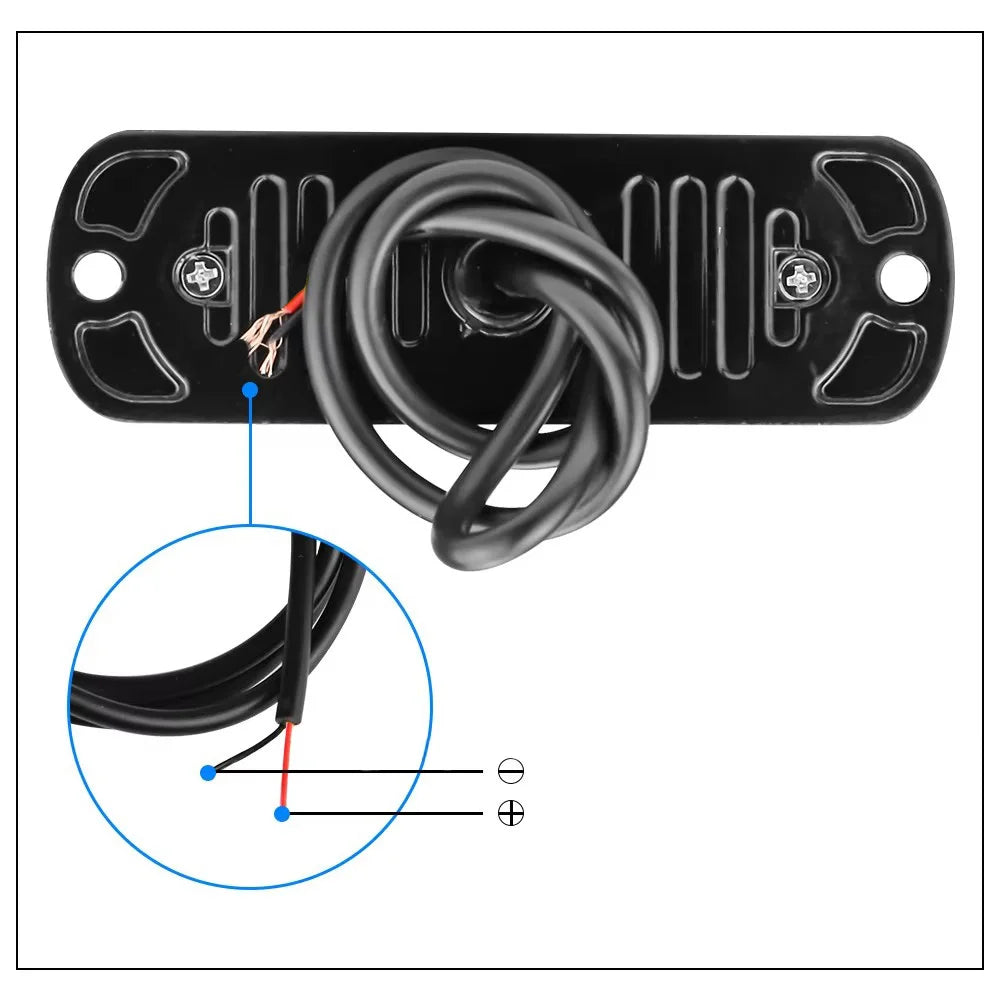 4x 4LED luz de advertencia de coche luz de avería de parrilla coche camión remolque baliza lámpara LED luz lateral ámbar para coches 12V - 24V
