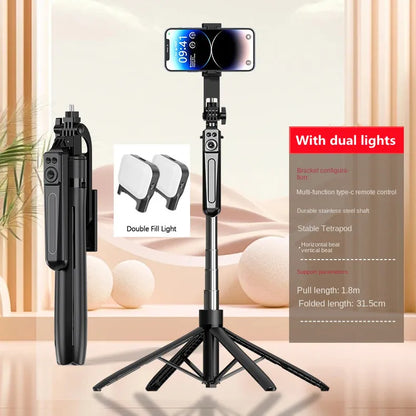 COOL DIER Nuevo trípode para cámara de teléfono inteligente, soporte para trípodes con obturador Bluetooth, soportes inalámbricos para palo de Selfie con soporte para teléfono