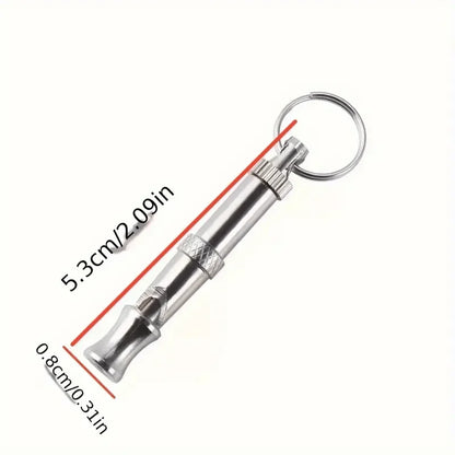 Silbato para perros 1/2 Uds para dejar de ladrar, silbato para perros con tono de sonido ajustable con llavero, recuerdo profesional para cachorros y gatos