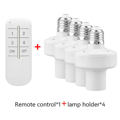 Control remoto inalámbrico E27 portalámparas portalámparas 20M de alcance para bombillas LED portalámparas Kit de interruptor de luz inalámbrico AC180-250V