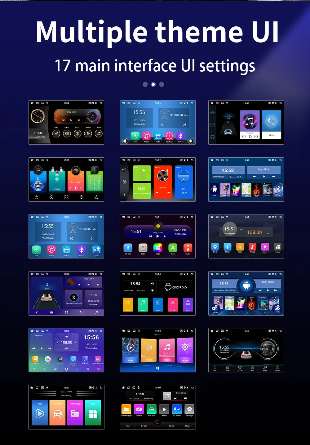 Reproductor Multimedia Universal de 7, 9 y 10 pulgadas pantalla coche android auto con GPS carplay inalambrico WIFI, CarPlay inalámbrico, Android 13, 2 Din, Radio FM, RECEPTOR ESTÉREO sistemas inteligentes de coche