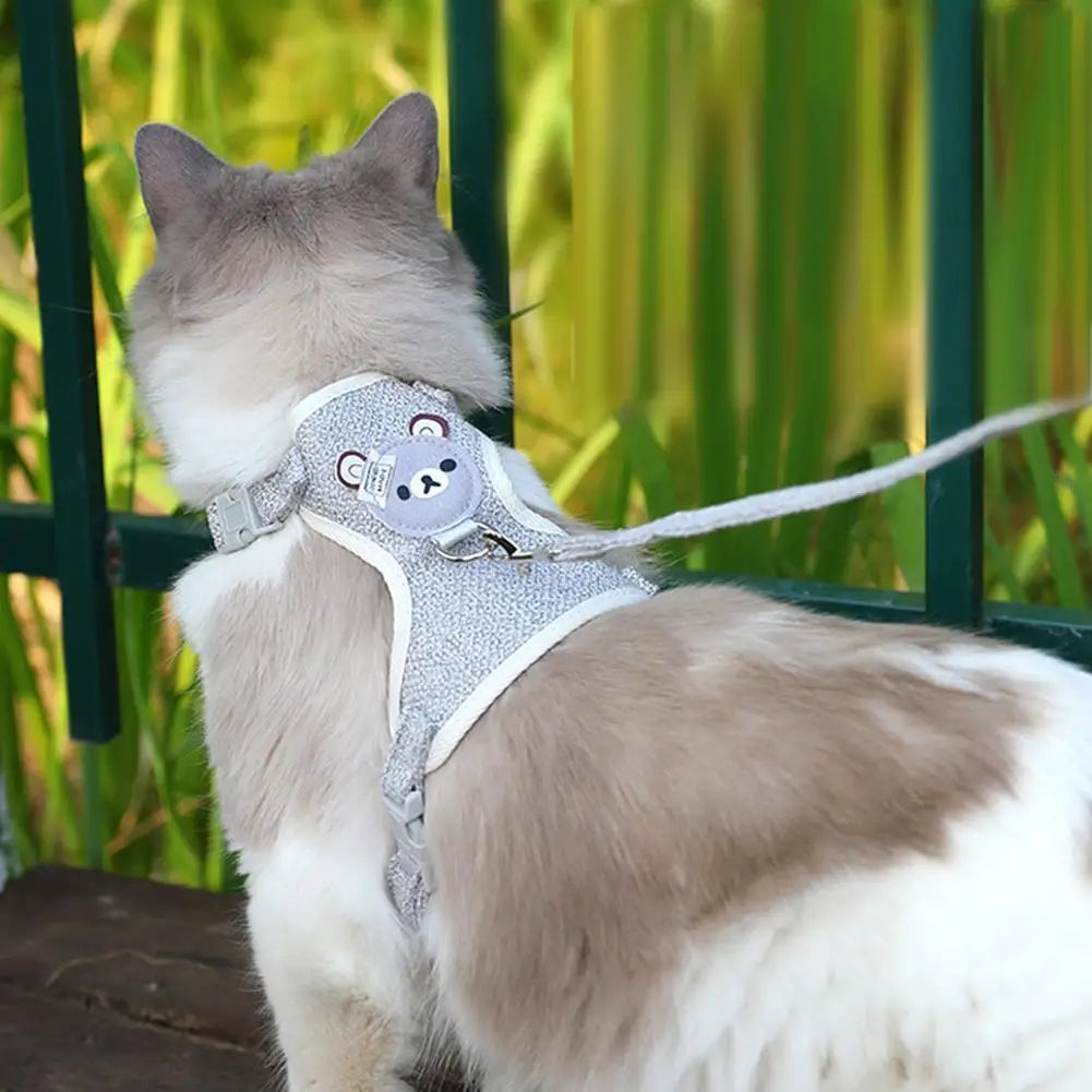 Precioso chaleco pequeño para mascotas, correa para el pecho, correa para perro, cuerda de tracción para caminar, perro, gato, conejito, arnés, Collar para caniche, correa, accesorios para perros
