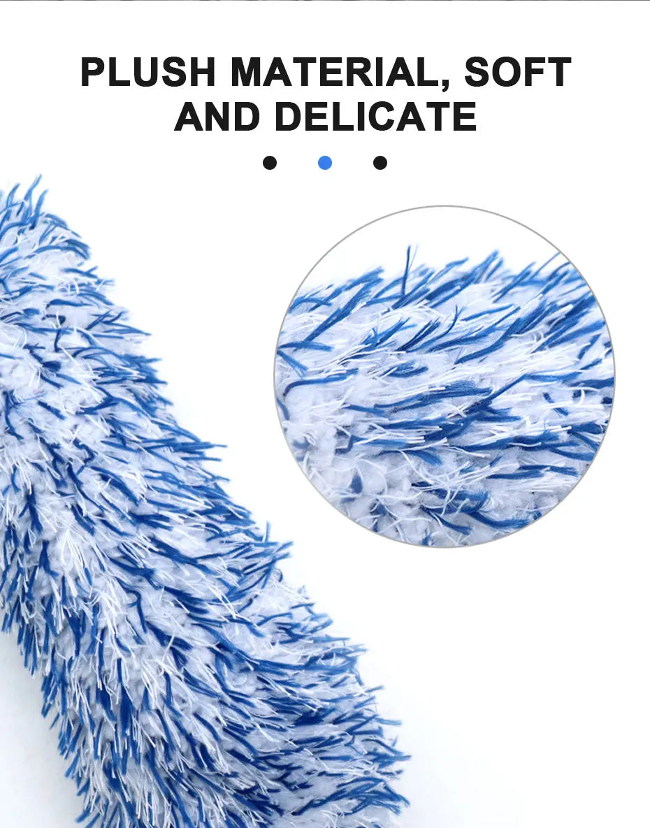 SEAMETAL cepillo de limpieza de llanta de coche, herramienta de lavado de cubo de rueda de coche, cuidado de detalles de coche, cepillo de eliminación de polvo, felpa portátil