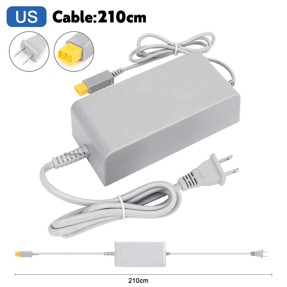 Nuevo para Nintendo Wii U WiiU juego Consol adaptador 100-240V 15V 5A fuente de alimentación de pared para el hogar adaptador de cargador de CA enchufe UE EE. UU. de alta calidad