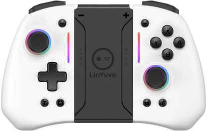 LinYuvo KS42 Joy-pad inalámbrico con luz de meteoros con luces RGB de 8 colores para interruptor/Lite/OLED, con programable, Turbo y vibración