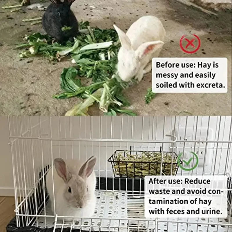 Cesta de comida para conejos, estante para césped, marco de hierba para conejos, alimentador de heno, marco de hierba de primavera para conejos, estante para cuencos de heno, contenedor de comida para mascotas