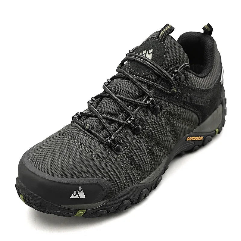 HIKEUP-zapatos de senderismo antideslizantes para hombre, calzado transpirable para exteriores, resistente a salpicaduras, para escalada, turismo, montaña