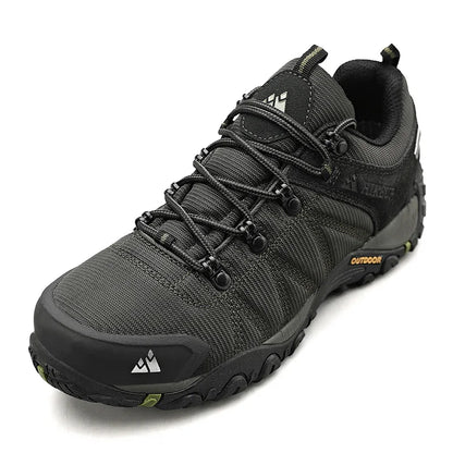HIKEUP-zapatos de senderismo antideslizantes para hombre, calzado transpirable para exteriores, resistente a salpicaduras, para escalada, turismo, montaña